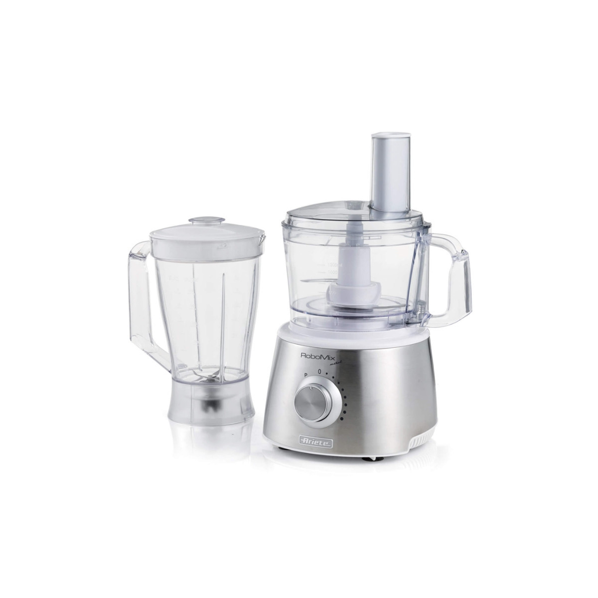 ARIETE ROBOMIX METAL (1779) - ROBOT MULTIFUNZIONE CON TAZZA BLENDER - VELOCITA'' VARIABILE + PULSE - 2L - 2 LAME - 1500W