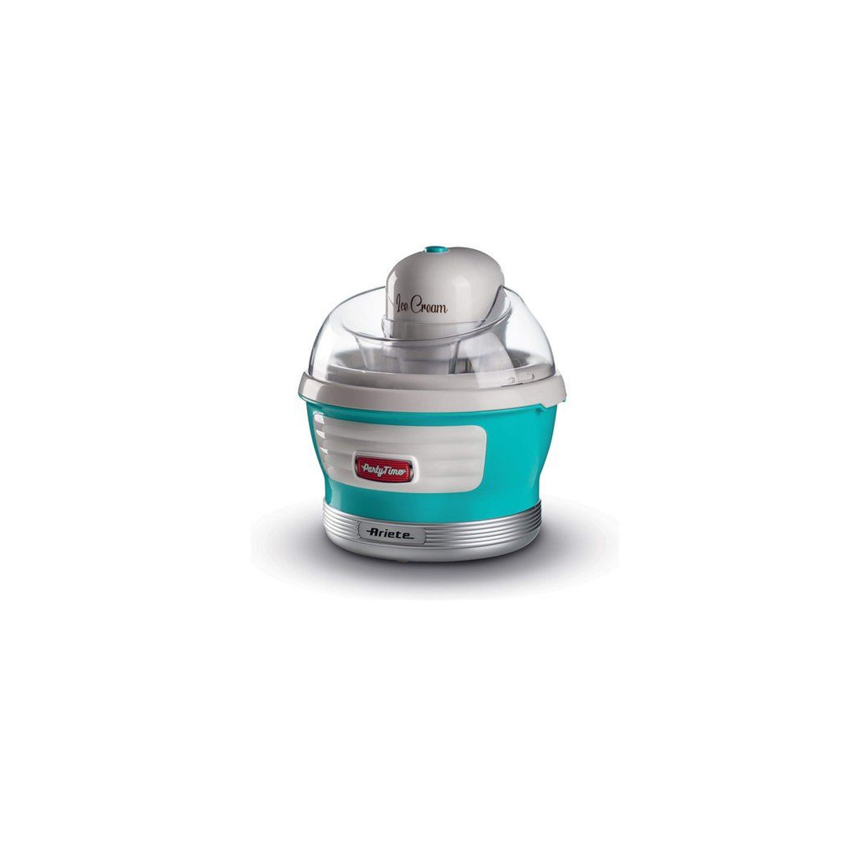 ARIETE ICE CREAM MAKER PARTY TIME (0643/01) - GELATIERA - CESTELLO REFRIGERANTE DOPPIO ISOLAMENTO - 12W - CELESTE