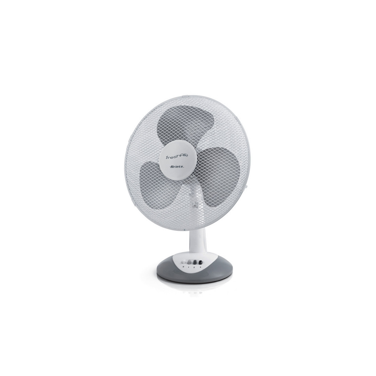 ARIETE FRESHAIR (0847) - VENTILATORE DA TAVOLO BIANCO/GRIGIO - DIAMETRO 30 CM - 3 PALE - 3 VELOCITA'' - OSCILLANTE  - 40W