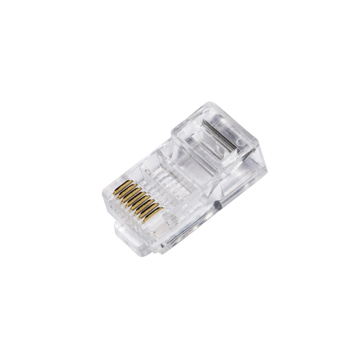 PLUG 8 POLI CAT. 5E UTP NON SCHERMATO RJ45 PER CAVO RETE FLESSIBILE - CONF 100pz