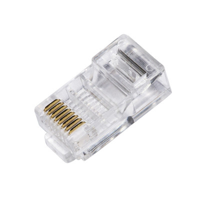 PLUG 8 POLI CAT. 6 UTP NON SCHERMATO RJ45 PER CAVO RETE FLESSIBILE - CONF 100pz