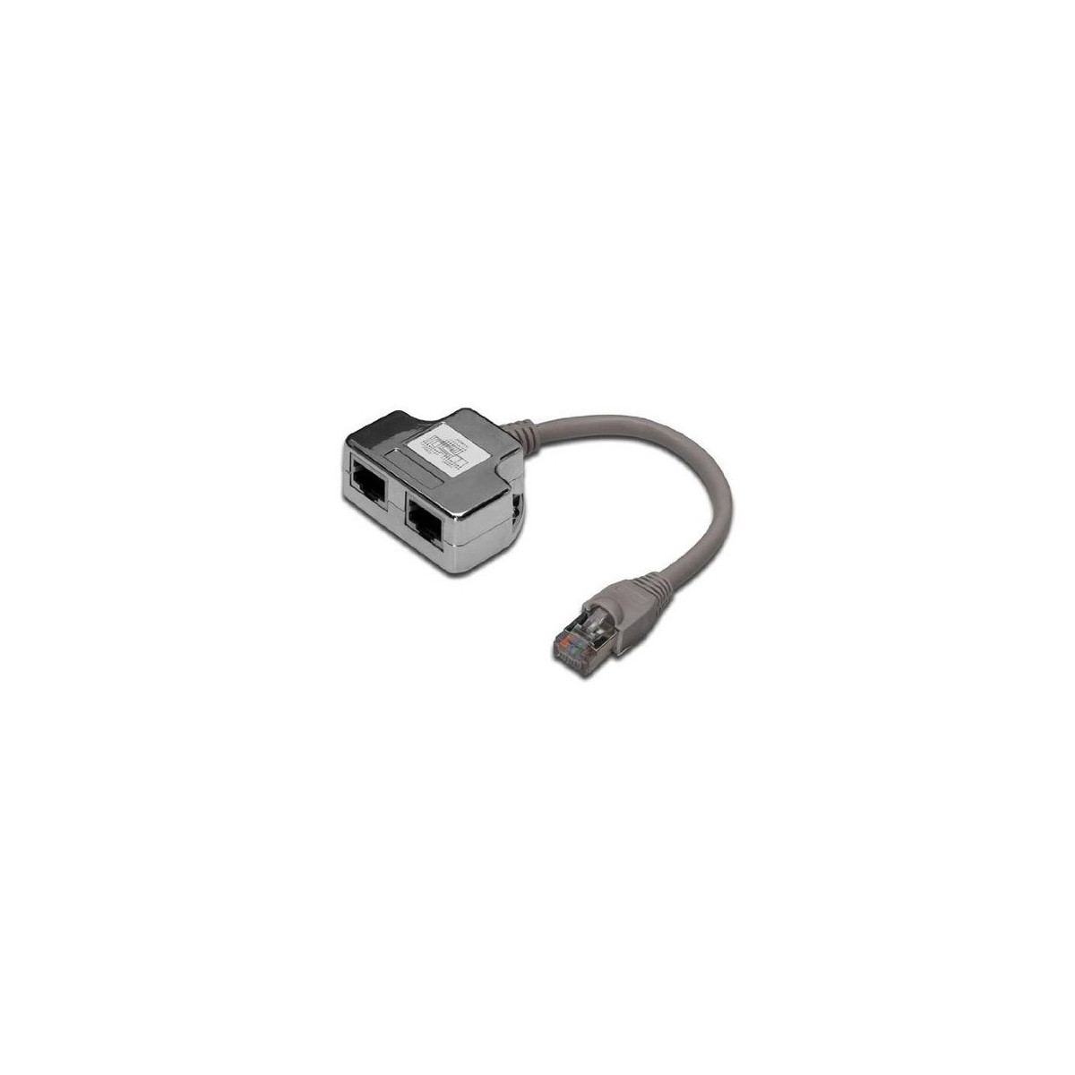 SDOPPIATORE SCHERMATO STP PER CAT. 5E PER 2 LINEE RJ45 (DN-93904)