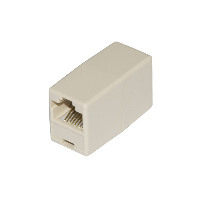 ACCOPPIATORE TELEFONICO 2 CONNETTORI RJ45 - 8P8C FEMMINA/FEMMINA COLORE BIANCO