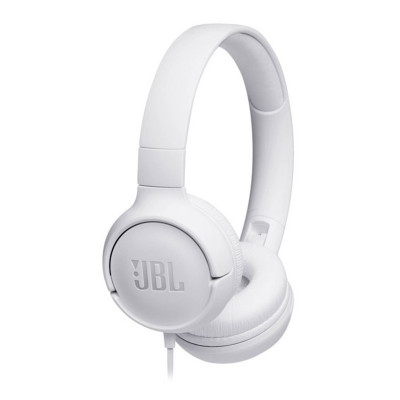 CUFFIE JBL TUNE 500 WHITE CON MICROFONO E ARCHETTO PIEGHEVOLE