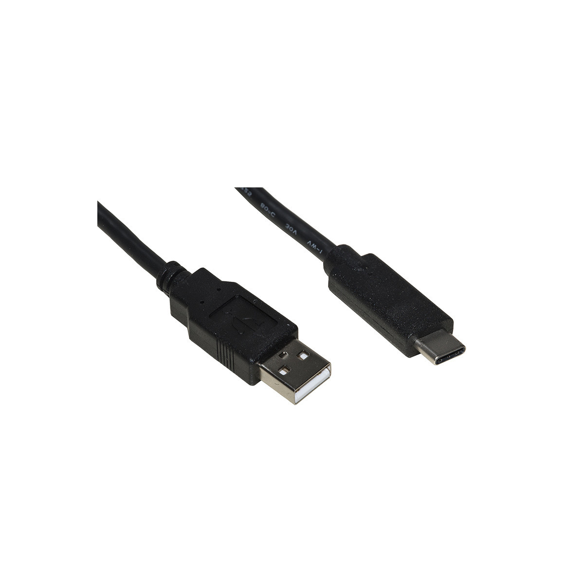 CAVO USB TYPE-A - USB TYPE-C 1.8MT BLACK