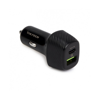 VULTECH CA-2QP - CARICATORE DA AUTO CON USB E TYPE C QUICKCHARGE 3.0 PD (MAX 38W)