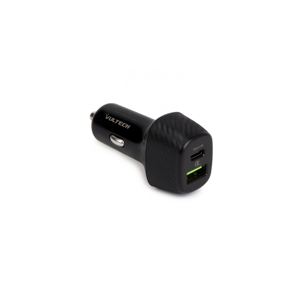 VULTECH CA-2QP - CARICATORE DA AUTO CON USB E TYPE C QUICKCHARGE 3.0 PD (MAX 38W)