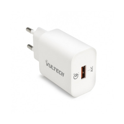 VULTECH CC-118QCLWH - ALIMENTATORE USB 3.0 QUICKCHARGE 18W - BIANCO