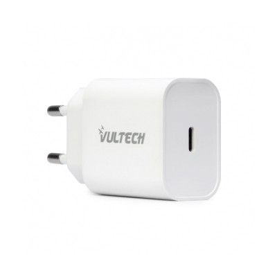 VULTECH CC-120PDC - ALIMENTATORE USB 3.0 QUICKCHARGE 20W - BIANCO