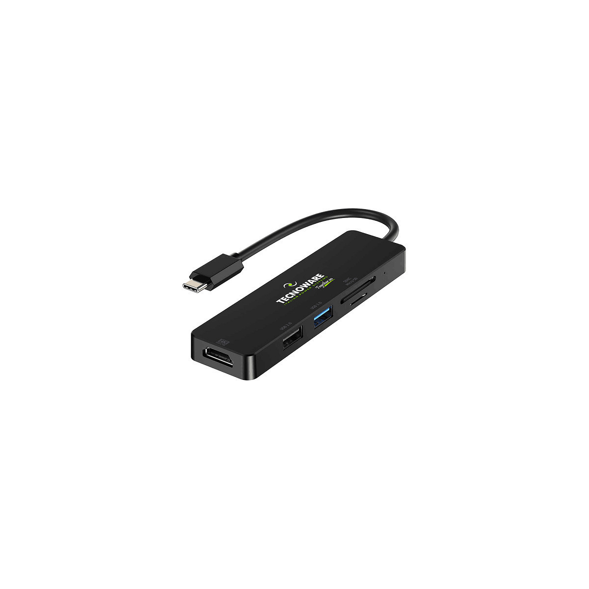 TECNOWARE FHUB17693 - HUB USB TYPE-C 5 IN 1