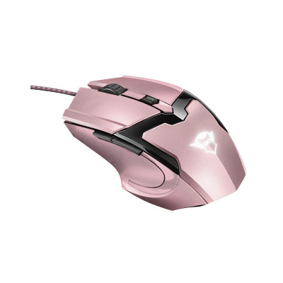 TRUST GXT 101P GAV (ROSA) (23093) - MOUSE GAMING - 6 PULSANTI CUSTOM - LOGO LED