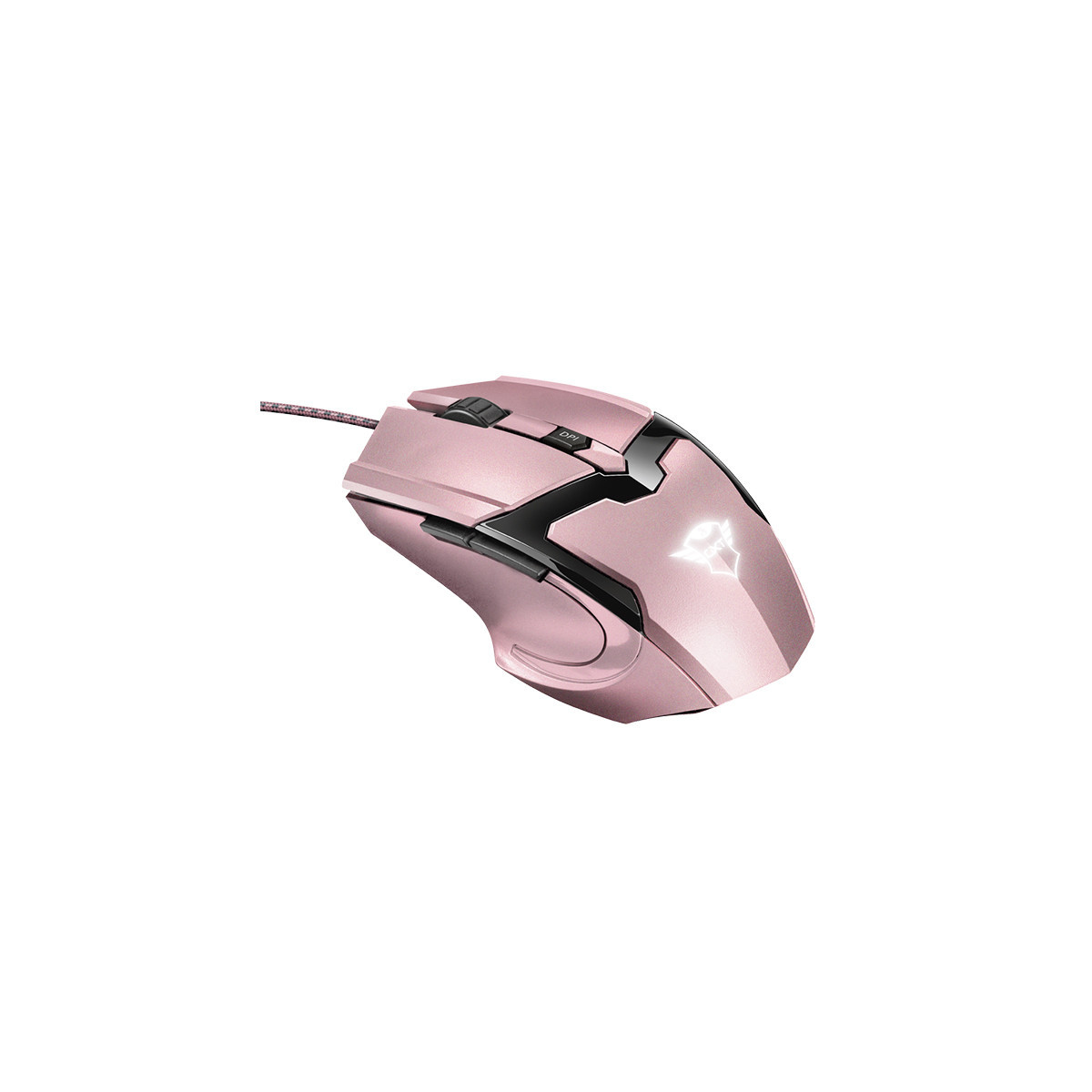 TRUST GXT 101P GAV (ROSA) (23093) - MOUSE GAMING - 6 PULSANTI CUSTOM - LOGO LED