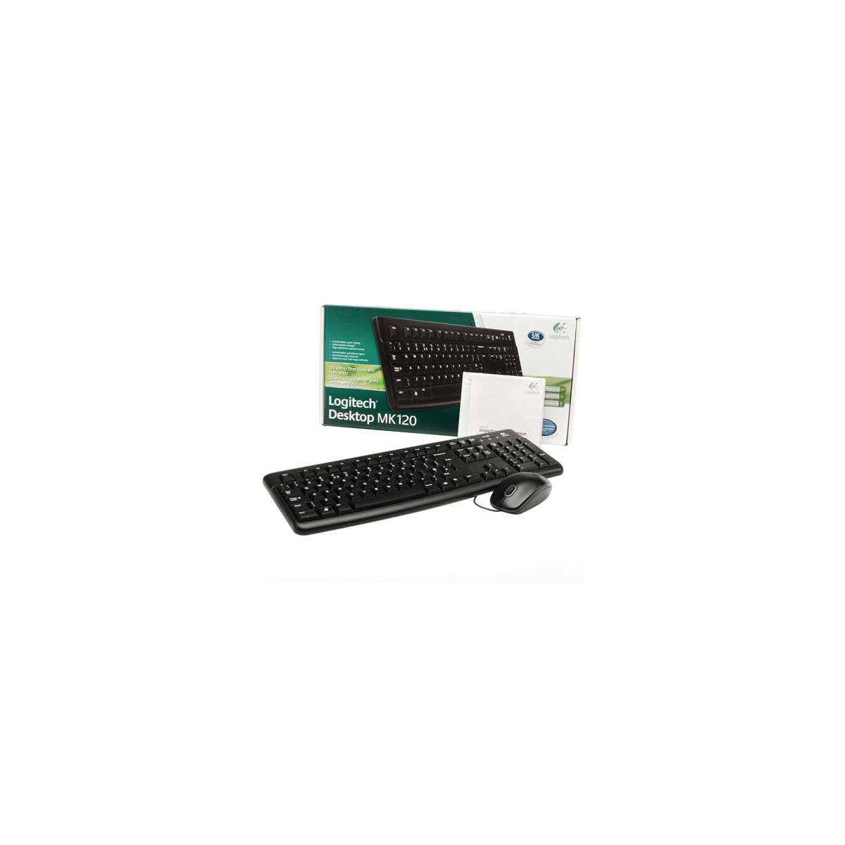 TASTIERA + MOUSE LOGITECH MK120 BLACK 920-002543