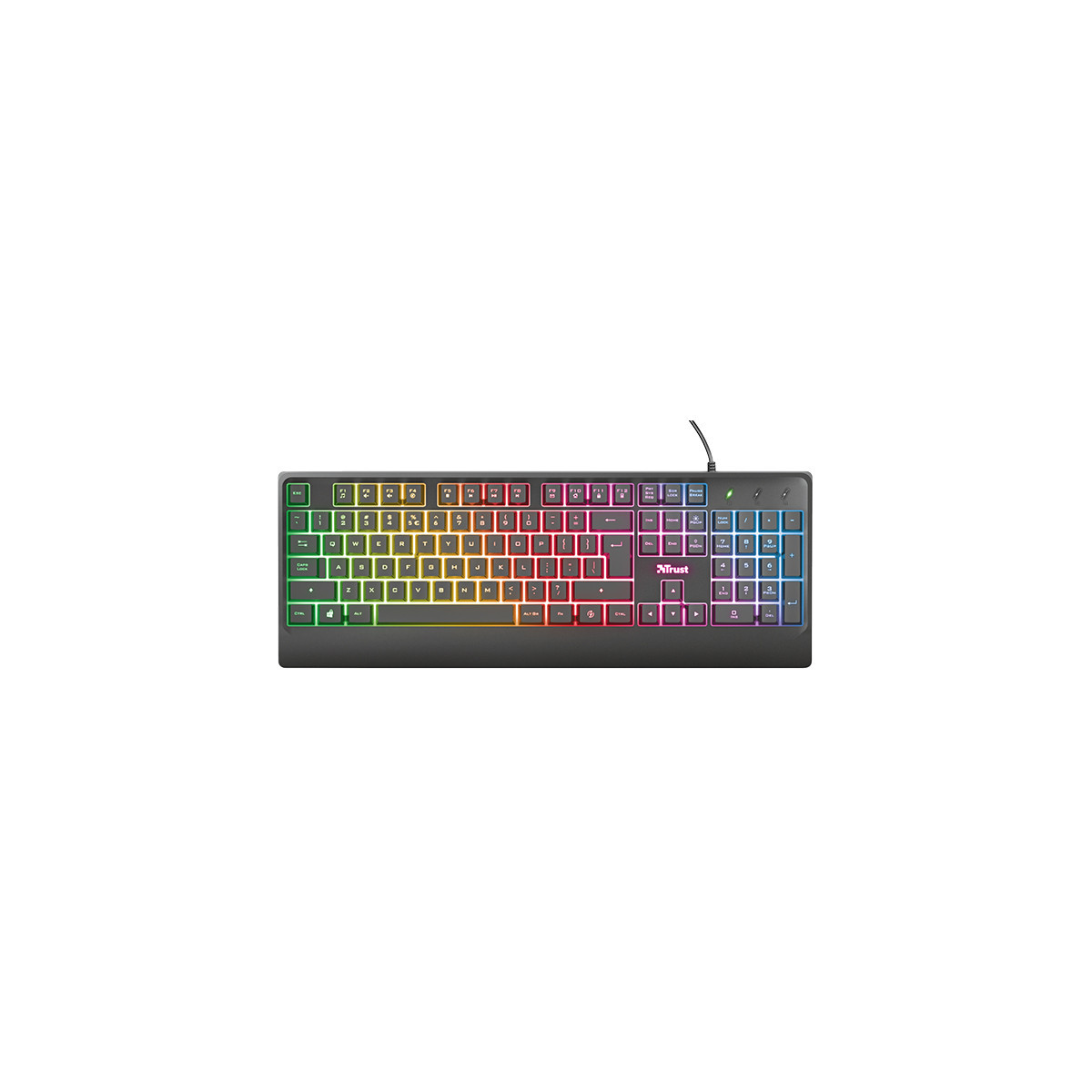 TRUST ZIVA (24100) - TASTIERA GAMING CON LED RGB - RESISTENTE AI LIQUIDI