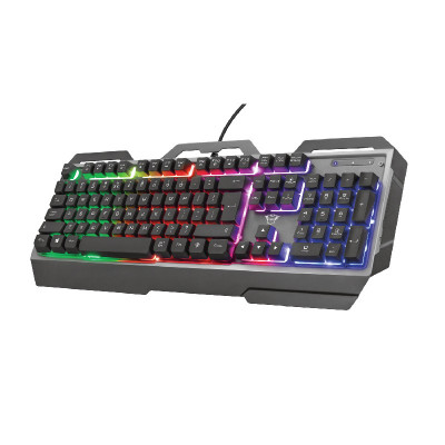 TRUST GXT 856 TORAC (23741) - TASTIERA GAMING WIRED CON LED RGB E PIASTRA IN METALLO