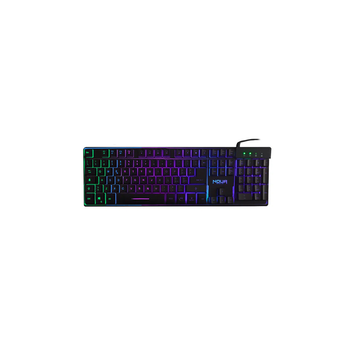 NOUA YELENA - TASTIERA GAMING A MEMBRANA - ILLUMINAZIONE RGB - 105 TASTI