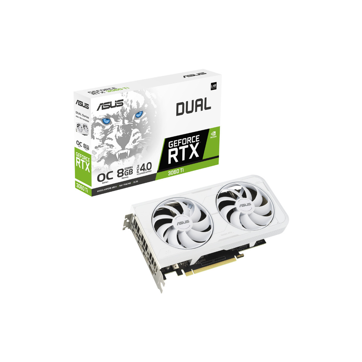 ASUS DUAL GEFORCE RTX 3060 TI OC WHITE EDITION 8GB GDDR6X - SCHEDA VIDEO (90YV0IP2-M0NA00)