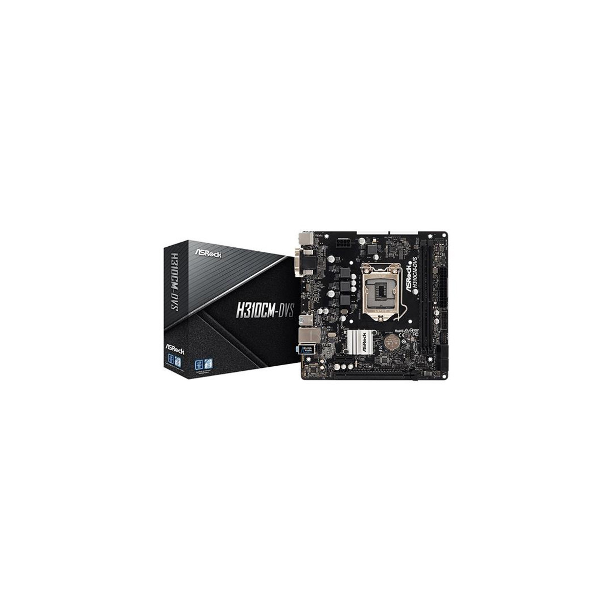 ASROCK H310CM-DVS - MAINBOARD MICRO ATX - DDR4 - SOCKET 1151 - VGA