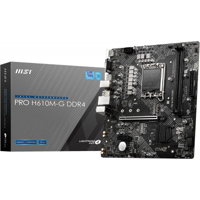 MSI PRO H610M-G - MAINBOARD MICRO ATX - DDR4 - SOCKET 1700 - VGA - HDMI - M.2