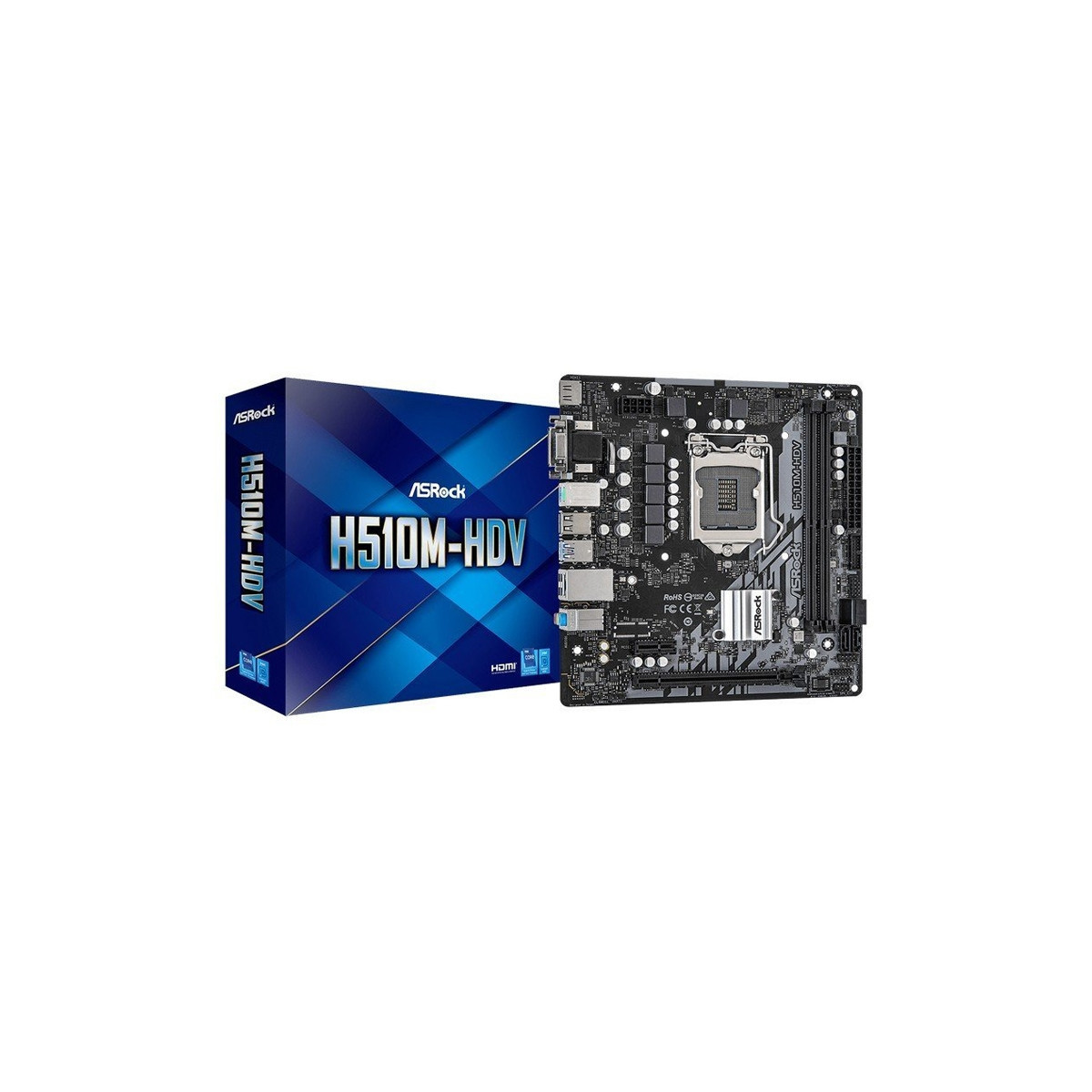 MAINBOARD ASROCK H510M-HDV R2.0 - DDR4 SOCKET 1200 HDMI Micro ATX