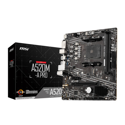 MSI A520M-A PRO (7C96-001R) - MAINBOARD MICRO ATX - DDR4 - SOCKET AM4 - HDMI - DVI