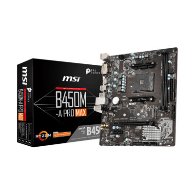 MSI B450M-A PRO MAX (7C52-001R) - MAINBOARD MICRO ATX - DDR4 - SOCKET AM4 - HDMI