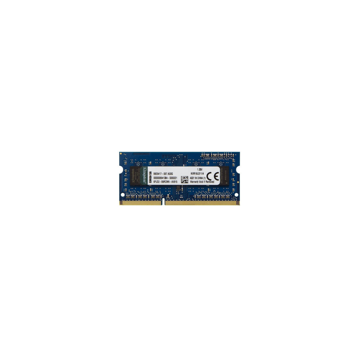 KINGSTON LAPTOP RAM 4GB - DDR3 - PC1600 (KVR16LS11/4)