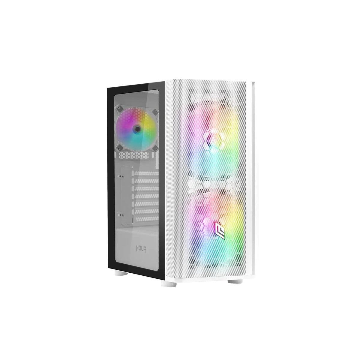 NOUA ORIZON M111 - CASE ATX BIANCO - VENTOLA ARGB - SUPPORTA DISSIPAZIONE A LIQUIDO