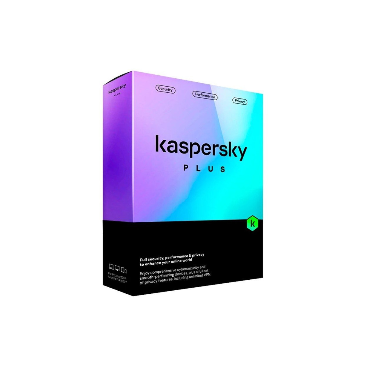 KASPERSKY PLUS (SLIM) - SOFTWARE SICUREZZA 1 DEVICE / 1 ANNO