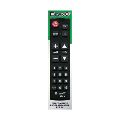 BRAVO MAX DUO (92602673) - TELECOMANDO PROGRAMMABILE A 2 BANCHI DI MEMORIA PER TV / DTT