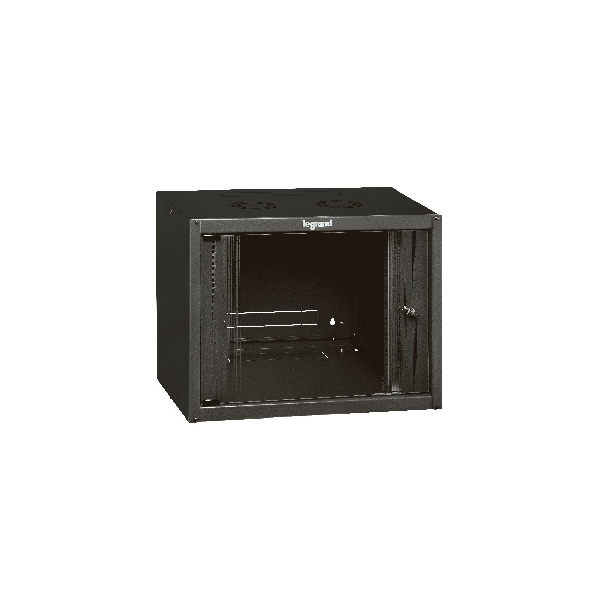 LEGRAND 646200 - ARMADIO RACK 19 (NERO) - 6 UNITA'' DA MURO (A)358 x (L)600 x (P)450 - PORTA IN VETRO