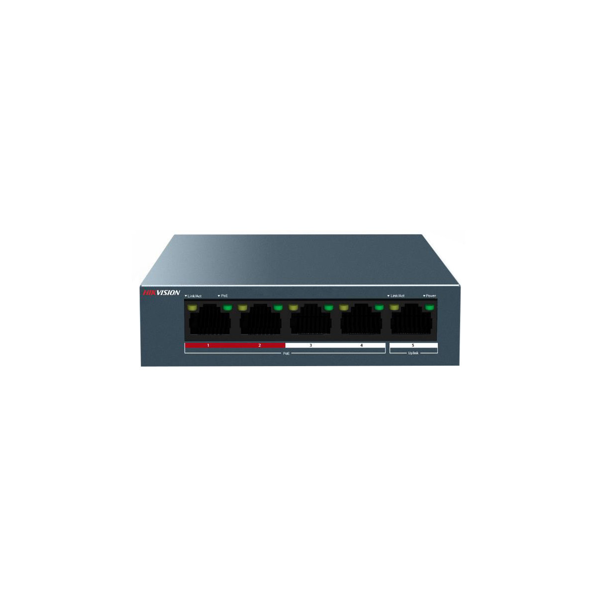 SWITCH HIKVISION DS-3E0105P-E/M 4PT POE 10/100M UNMANAGED + 1PT UPLINK DA 100M