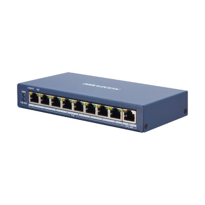 SWITCH HIKVISION DS-3E0109P-E/M 8PT POE 10/100M UNMANAGED + 1PT UPLINK DA 100M