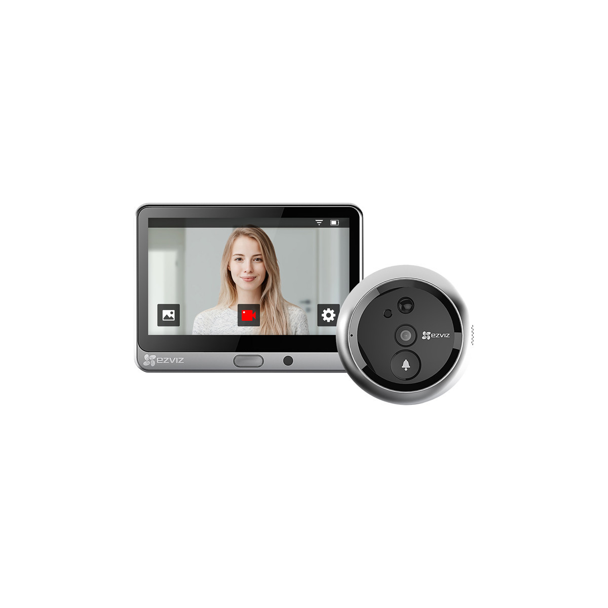 EZVIZ DP2C - VIDEOSPIONCINO WIRELESS FHD - DISPLAY 4.3 - SENSORE INFRAROSSI PIR - AUDIO E VIDEO BIDIREZIONALE