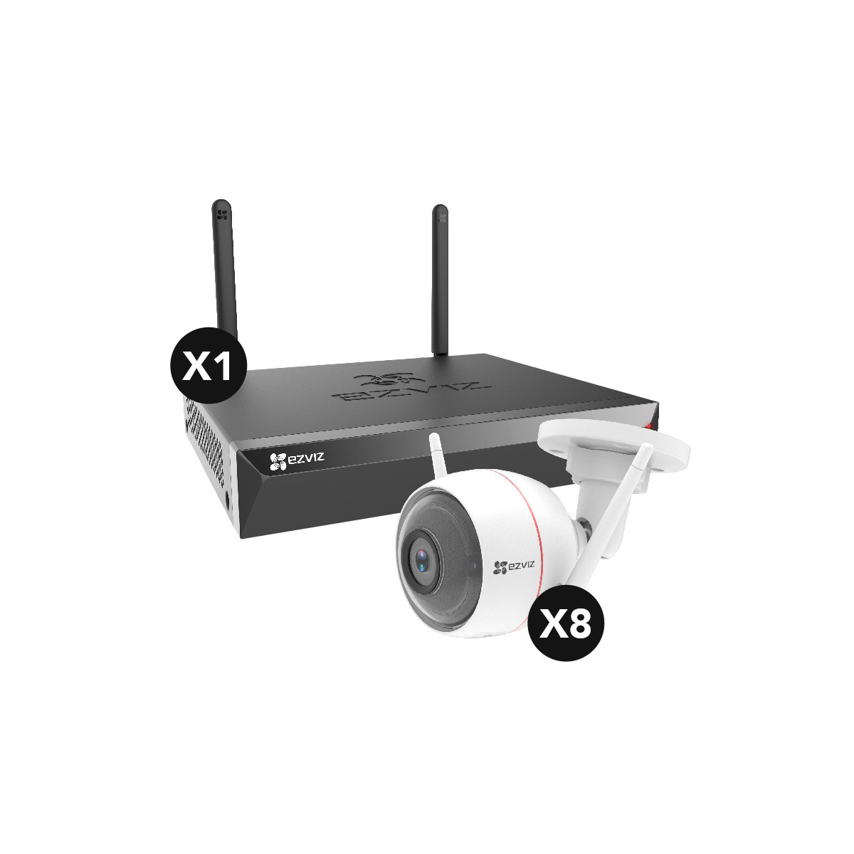 KIT EZVIZ 1X NVR WIFI 16 CANALI (CS-X5S-16W) + 8X CAMERA CS-C3TN