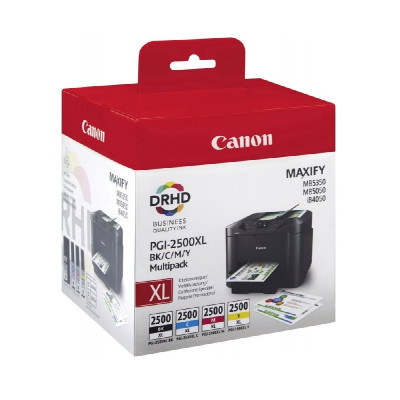 CANON PGI-2500XL BLACK + TRI-COLOR (9254B004) - CARTUCCIA ORIGINALE MULTIPACK AD ALTA EFFICIENZA