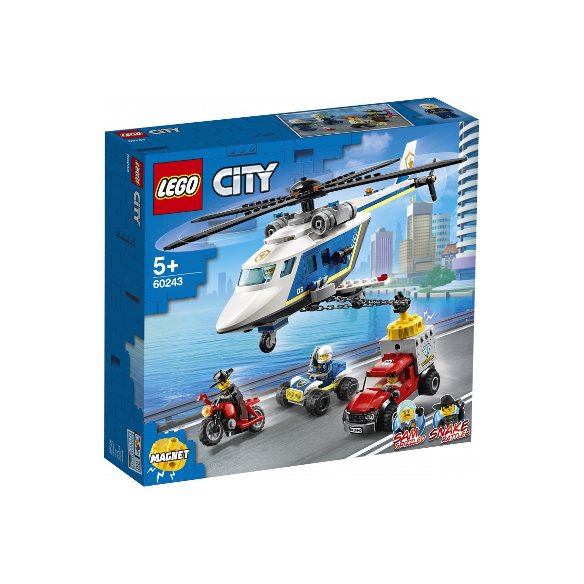 LEGO 60243 - INSEGUIMENTO SULL`ELICOTTERO DELLA POLIZIA - CITY