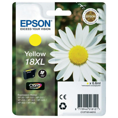 EPSON T18XL YELLOW (C13T1844020) - CARTUCCIA ORIGINALE AD ALTA EFFICIENZA