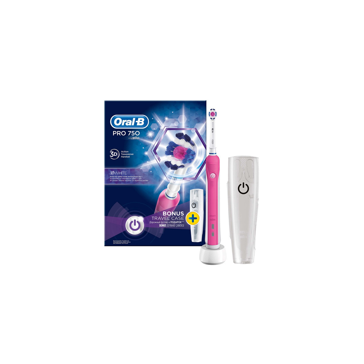 ORAL-B PRO 750 - SPAZZOLINO ELETTRICO - ROTANTE - OSCILLANTE