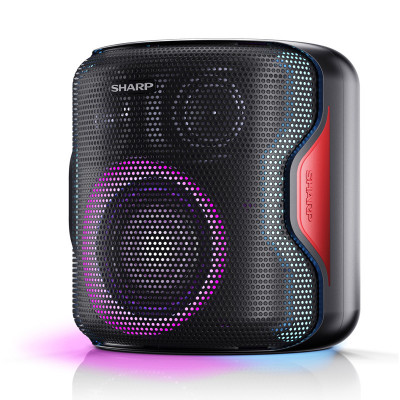 SHARP PS-919(BK) - SPEAKER BLUETOOTH PORTATILE TWS - 130W - USB - AUX - IPX5 - GIOCO LUCE LED RGB - NERO