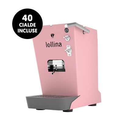 LOLLO CAFFE` NUOVA LOLLINA+ (ROSA) - MACCHINA CAFFE` ESPRESSO A CIALDE + 40 CIALDE MISCELA ORO