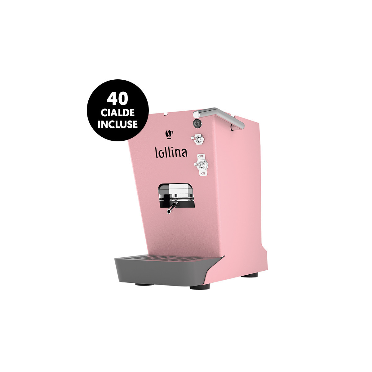 LOLLO CAFFE` NUOVA LOLLINA+ (ROSA) - MACCHINA CAFFE` ESPRESSO A CIALDE + 40 CIALDE MISCELA ORO