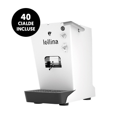 LOLLO CAFFE` NUOVA LOLLINA+ (BIANCA) - MACCHINA CAFFE` ESPRESSO A CIALDE + 40 CIALDE MISCELA NERA