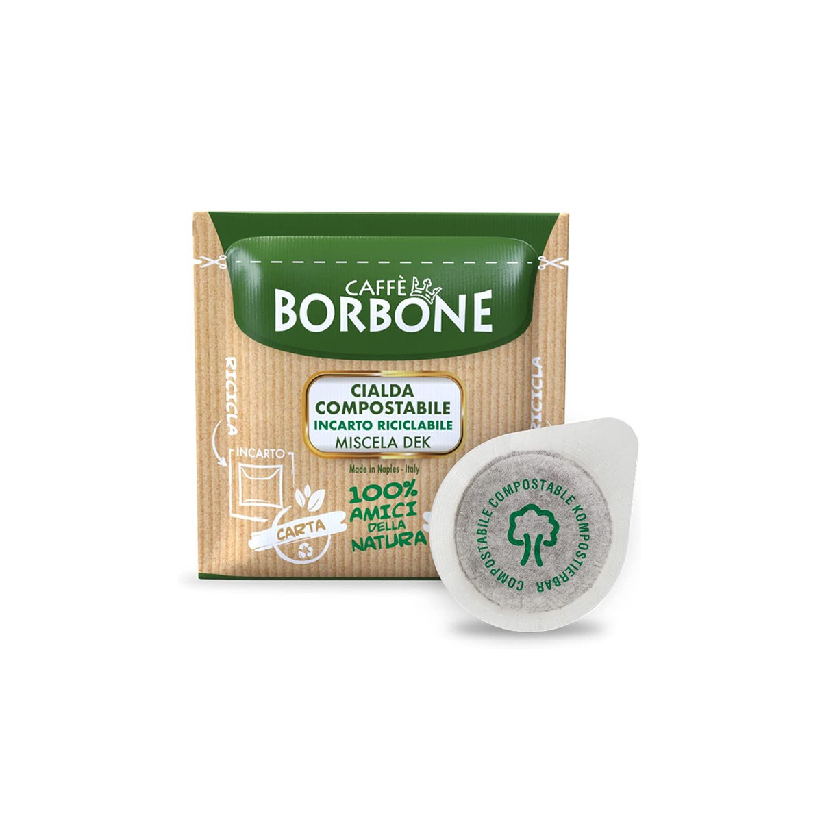 CIALDE ESE 44MM CAFFE'' BORBONE MISCELA DEK - BOX 50PZ