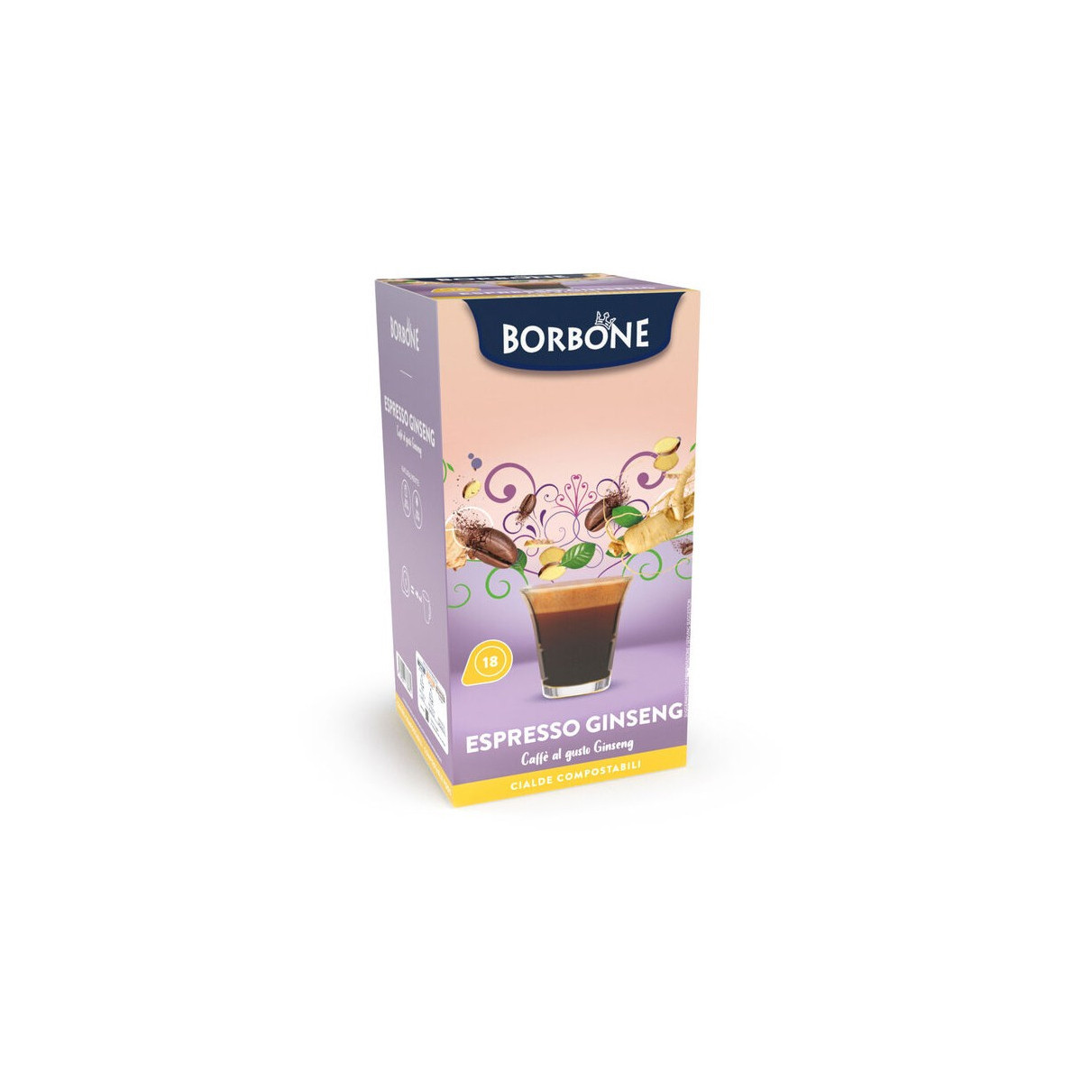 CIALDE ESE 44MM CAFFE'' BORBONE GINSENG - BOX 18PZ