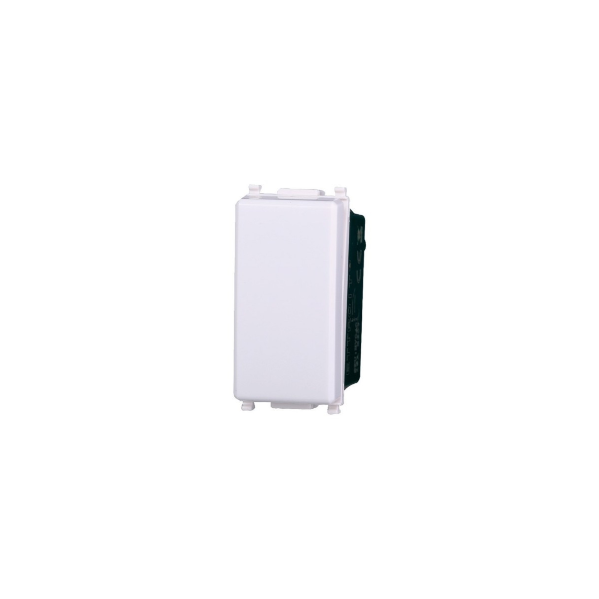 ETTROIT PULSANTE BASCULANTE UNIPOLARE 16A - SERIE STARLIGHT - BIANCO (EV1001) Compatibile Vimar Plana