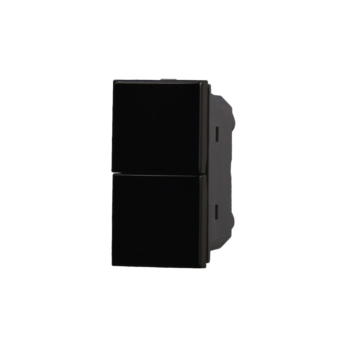 ETTROIT PULSANTE DOPPIO SALISCENDI - SERIE SPACE - NERO (AN1202) Compatibile ABB Axolute