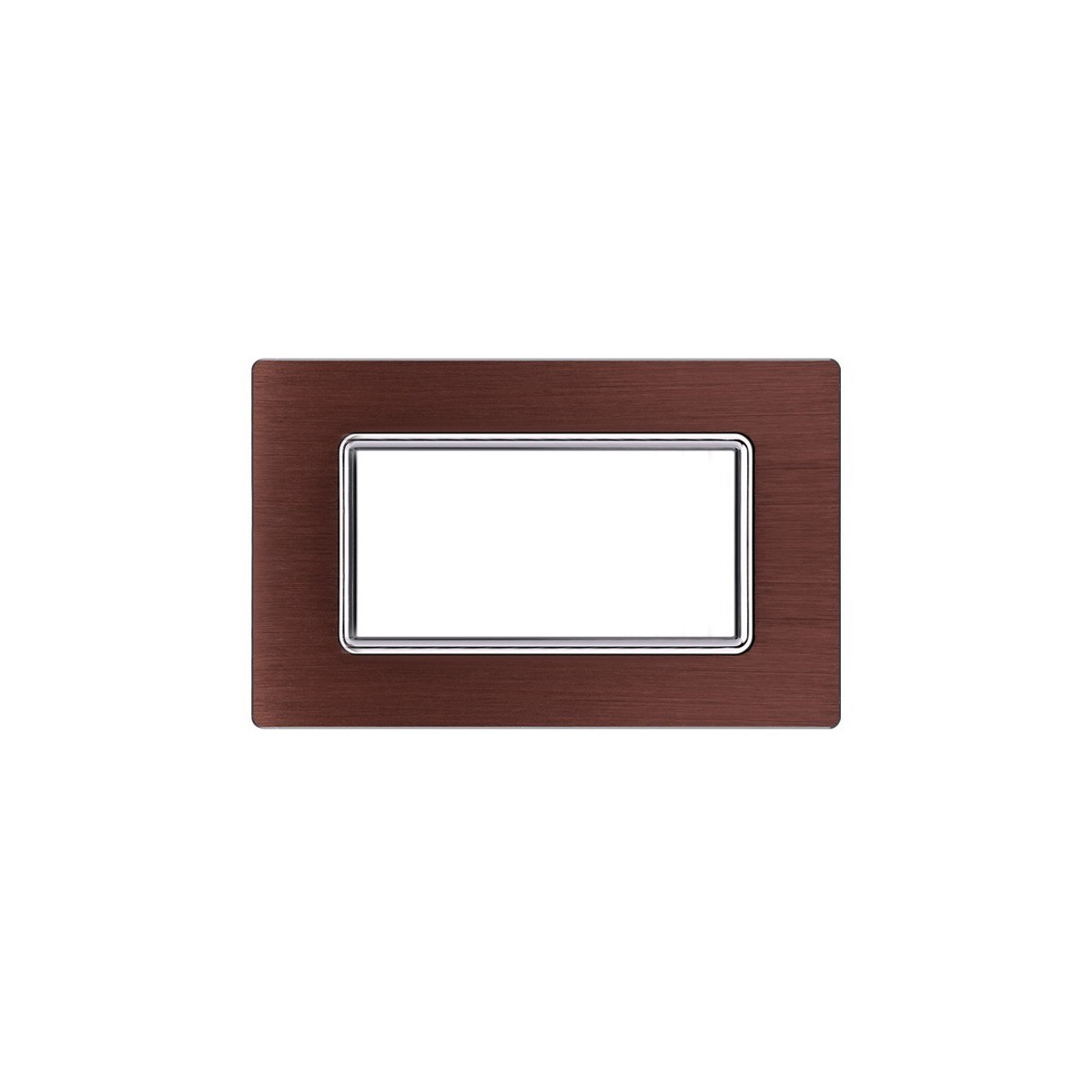 ETTROIT PLACCA IN ALLUMINIO 4 MODULI - SERIE SPACE - BRONZO (LN86410)