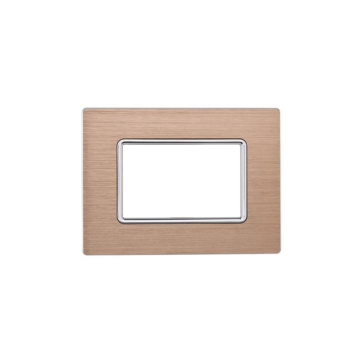 ETTROIT PLACCA IN ALLUMINIO 3 MODULI - SERIE SPACE - ORO (LN86311)