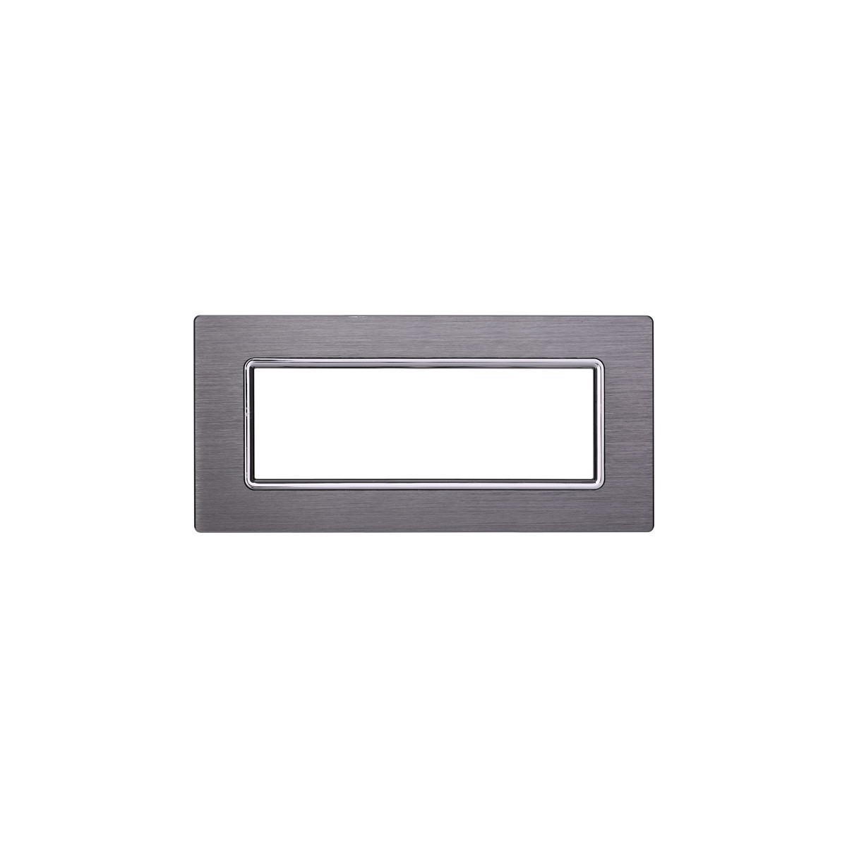 ETTROIT PLACCA IN ALLUMINIO 7 MODULI - SERIE SPACE - SILVER (LN86706) Compatibile BTicino Living